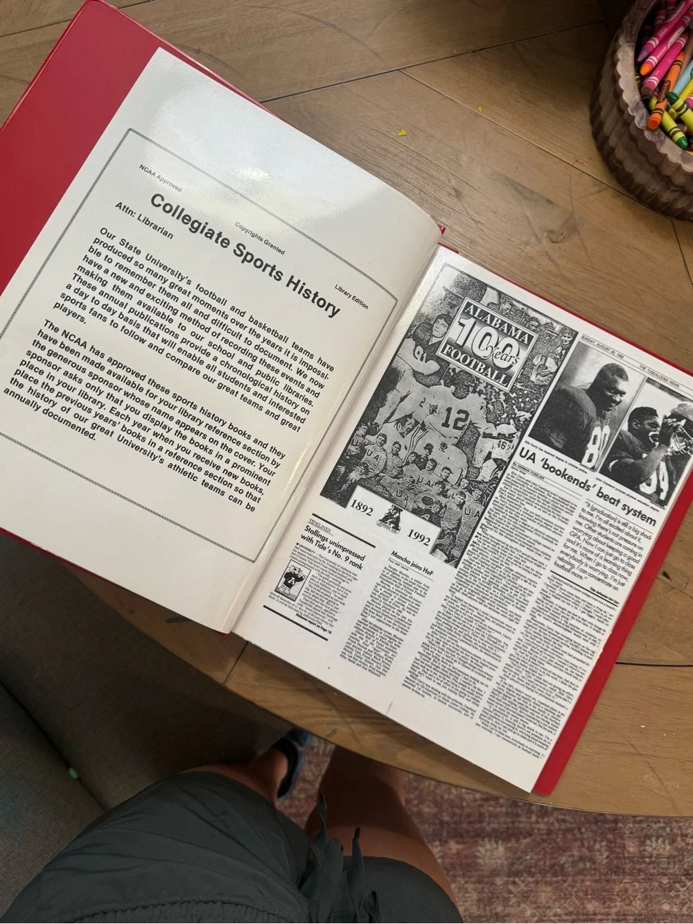 RARE Alabama Crimson Tide 1992 Football Collector’s Newspaper Archive Hardcover